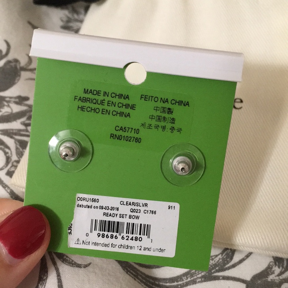 Kate Spade Pave Bow Stud Earrings - Picture 3 of 6